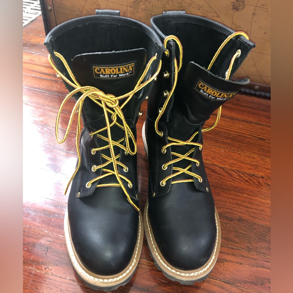 ELM 8" STEEL TOE UNLINED LOGGER, black, size 13 2E